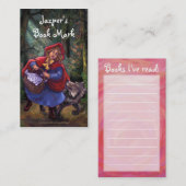 Little Red Riding Hood Book Mark Visitenkarte (Vorne/Hinten)