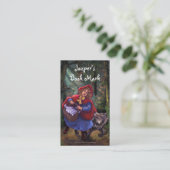 Little Red Riding Hood Book Mark Visitenkarte (Stehend Vorderseite)