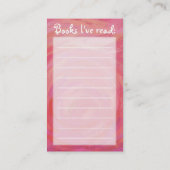 Little Red Riding Hood Book Mark Visitenkarte (Rückseite)