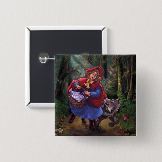 Little Red Riding Hood Button (Vorne & Hinten)