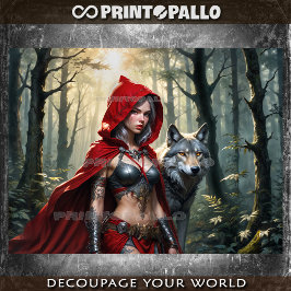 Little Red Riding Hood can take care of the wolf - Geschenkpapier Set