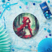 Little Red Riding Hood Dark Forest Birthday Pappteller (Party)