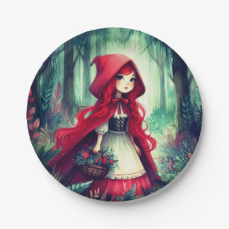 Little Red Riding Hood Dark Forest Birthday Pappteller
