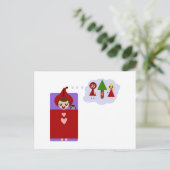 Little Red Riding Hood Dreams Big Postkarte (Stehend Vorderseite)