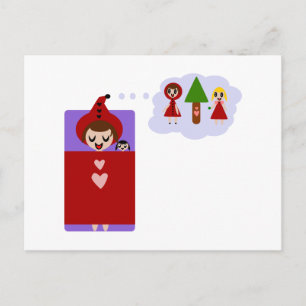 Little Red Riding Hood Dreams Big Postkarte