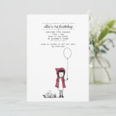 Little Red Riding Hood Einladung (Stehend Vorderseite)