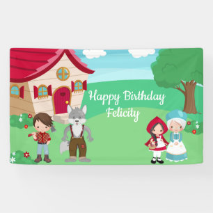 Little Red Riding Hood Fairytale Girls Geburtstag Banner