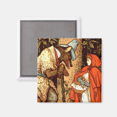 Little Red Riding Hood Fantasy Fairy Tale Magnet (Vorderseite/Rückseite)
