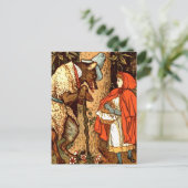Little Red Riding Hood Fantasy Fairy Tale Postkarte (Stehend Vorderseite)