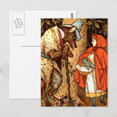 Little Red Riding Hood Fantasy Fairy Tale Postkarte (Vorne/Hinten)
