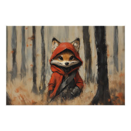 Little Red Riding Hood Fox Poster