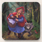 Little Red Riding Hood Getränkeuntersetzer (Vorderseite)