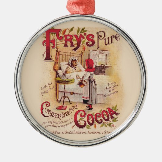 Little Red Riding Hood Kakao Silbernes Ornament (Vorne)