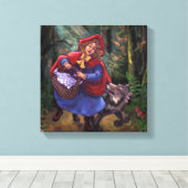 Little Red Riding Hood Leinwanddruck (Insitu (Holzboden))