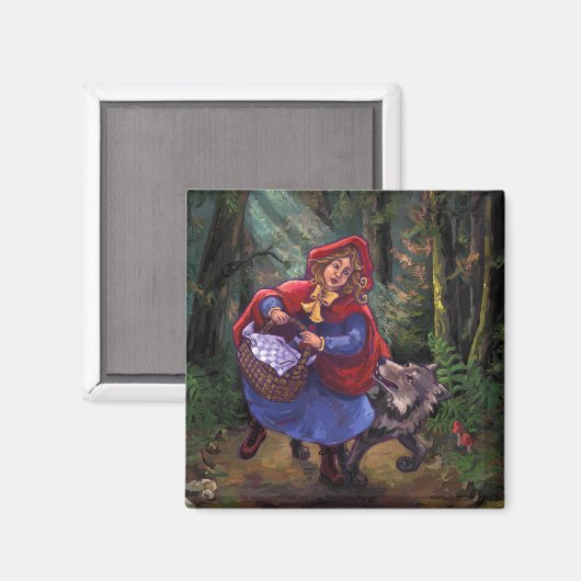Little Red Riding Hood Magnet (Vorderseite/Rückseite)