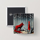 Little Red Riding Hood meets the Wolf Button (Vorne & Hinten)