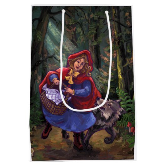 Little Red Riding Hood Mittlere Geschenktüte (Rückseite)