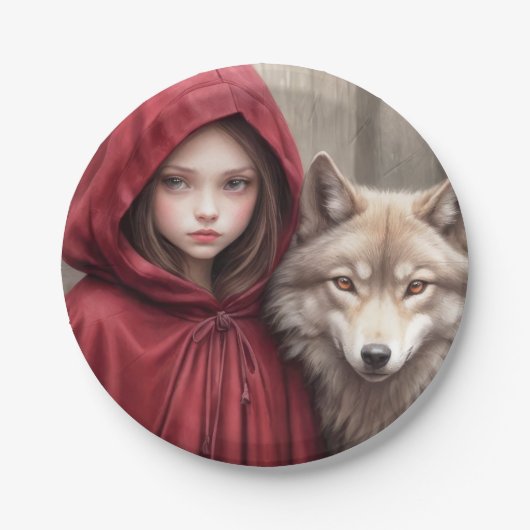 Little Red Riding Hood Pappteller (Vorderseite)
