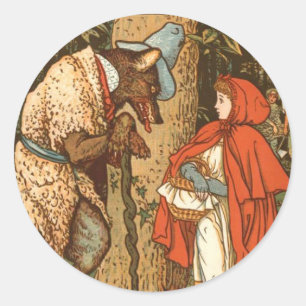 little-red-riding-hood-pictures-9 runder aufkleber