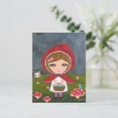 Little Red Riding Hood Postkarte (Stehend Vorderseite)