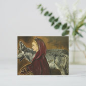 Little Red Riding Hood Postkarte (Stehend Vorderseite)