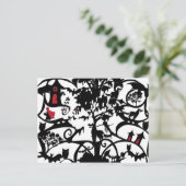 Little Red Riding Hood Postkarte (Stehend Vorderseite)