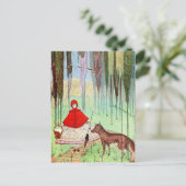 Little Red Riding Hood Postkarte (Stehend Vorderseite)