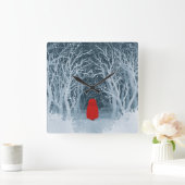 Little Red Riding Hood Quadratische Wanduhr (Zuhause)