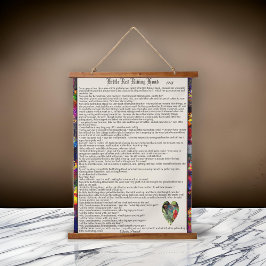 Little Red Riding Hood Read Story | Wandteppich Mit Holzrahmen