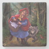 Little Red Riding Hood Steinuntersetzer (Vorderseite)