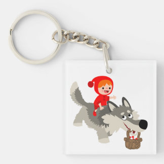 Little Red Riding Hood & The Wolf Acrylic Schlüsse Schlüsselanhänger