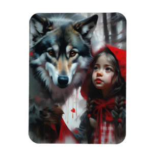 Little Red Riding Hood und Wolf Magnet