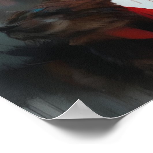 Little Red Riding Hood und Wolf Poster (Ecke)