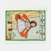 Little Red Riding Hood Vintage Cute Fleecedecke (Vorderseite (Horizontal))