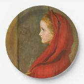 Little Red Riding Hood (von John Everett Millais) Pappteller (Vorderseite)