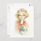 "Little Red Riding Hood" von Schotte Howden Postkarte (Vorne/Hinten)