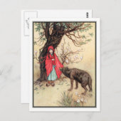 Little Red Riding Hood von Warwick Goble Postkarte (Vorne/Hinten)