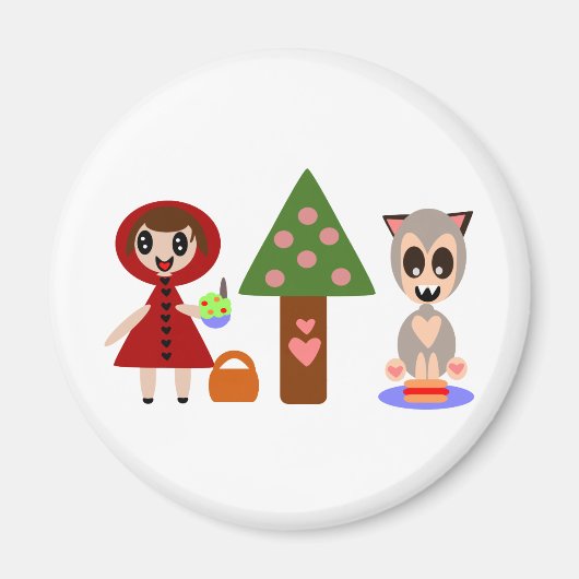 Little Red Riding Hoods Picnic Magnet (Vorne)