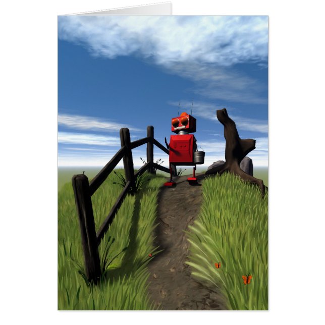 Little Red Robot Card (Vorne)