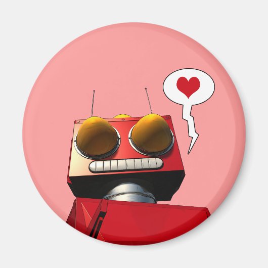 Little Red Robot Liebe Magnet (Vorne)