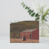 Little Red School Cabbin von Winslow Homer Postkarte (Stehend Vorderseite)