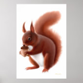 Little Red Squirrel Print Poster (Vorne)
