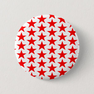 Little Red Stars Pattern Button
