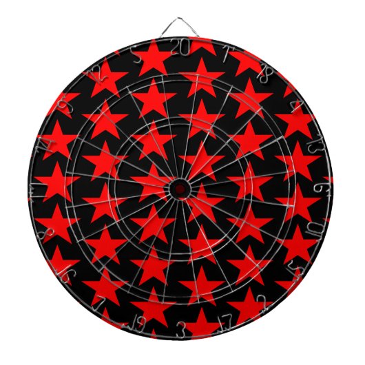 Little Red Stars Pattern Dartscheibe (vorne)