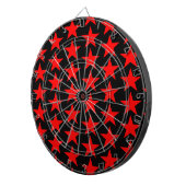 Little Red Stars Pattern Dartscheibe (Vorderseite rechts)