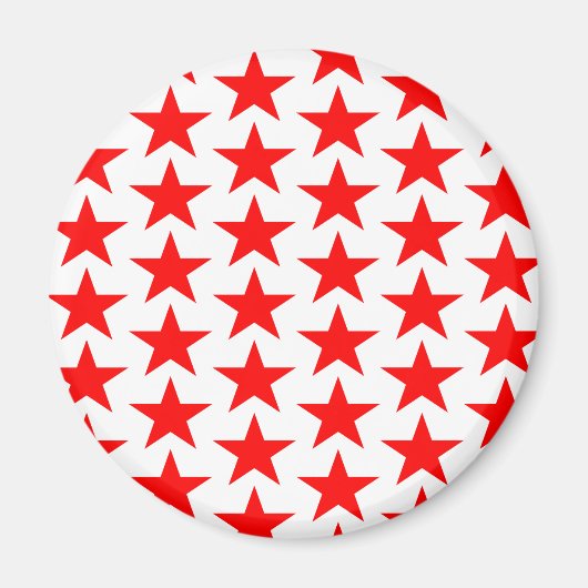 Little Red Stars Pattern Magnet (Vorne)