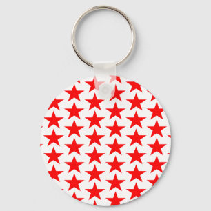 Little Red Stars Pattern Schlüsselanhänger