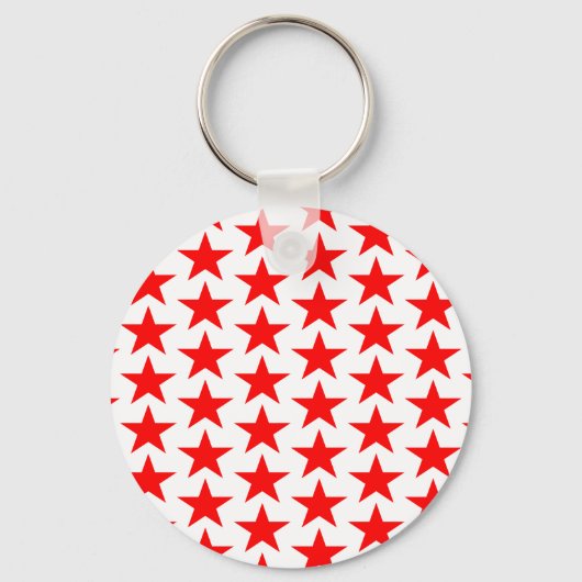 Little Red Stars Pattern Schlüsselanhänger (Vorderseite)