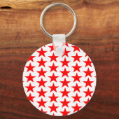 Little Red Stars Pattern Schlüsselanhänger (Vorderseite)