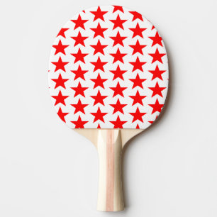 Little Red Stars Pattern Tischtennis Schläger